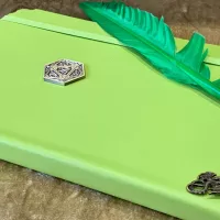 A5 Notebook Journal for Dungeons and Dragons Green Vegan Friendly D20 Diary for Dnd and Pathfinder Notes includes feather pen Christmas gift