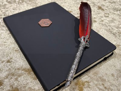 A5 Notebook Journal for Dungeons and Dragons Vegan Leather Matte Black D20  Diary for Dnd and Pathfinder Notes - Image 2