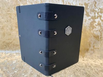 A5 Notebook Journal Tome for Dungeons and Dragons Vegan Leather Matte Black D20 Diary for Dnd and Pathfinder Notes - Image 2