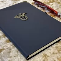 A5 Notebook Lined Journal for Dungeons and Dragons Vegan Leather Matte Black Dragon Diary for Dnd and Pathfinder Notes
