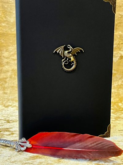 A5 Notebook Lined Journal for Dungeons and Dragons Vegan Leather Matte Black Dragon Diary for Dnd and Pathfinder Notes - Image 3