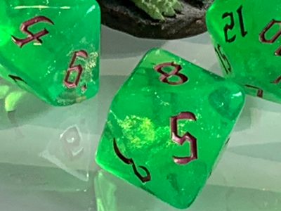 Acid Splash Polyhedral Dice for RPG Games like Dungeons and Dragons and Pathfinder. DnD Gifts RPG Gift - Image 3