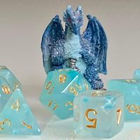 Aquamarine Polyhedral Dice for RPG Games like Dungeons and Dragons and Pathfinder. DnD Gifts RPG Gift.A Perfect gift for Dungeons and Dragons