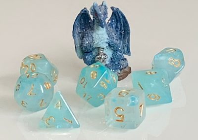 Aquamarine Polyhedral Dice for RPG Games like Dungeons and Dragons and Pathfinder. DnD Gifts RPG Gift - Image 9