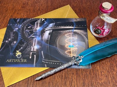 Artificer Greeting Card A5 with Gold Metallic Envelope Dungeons and Dragons.