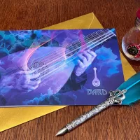 Bard Greeting Card A5 Dungeons and Dragons.
