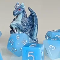 Blue Jade Polyhedral Dice for RPG Games like Dungeons and Dragons and Pathfinder. DnD Gifts RPG Vegan Gift