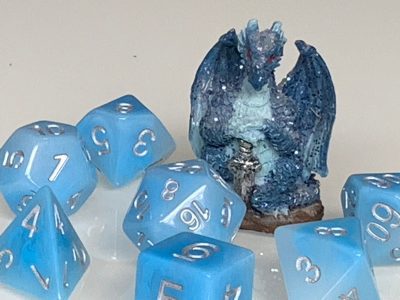 Blue Jade Polyhedral Dice for RPG Games like Dungeons and Dragons and Pathfinder. DnD Gifts RPG Vegan Gift - Image 6