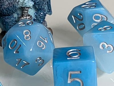 Blue Jade Polyhedral Dice for RPG Games like Dungeons and Dragons and Pathfinder. DnD Gifts RPG Vegan Gift - Image 7