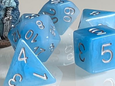 Blue Jade Polyhedral Dice for RPG Games like Dungeons and Dragons and Pathfinder. DnD Gifts RPG Vegan Gift - Image 8