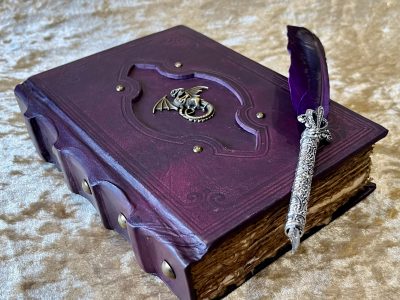 Book of Shadows A5 Dragon Old Antique Tome Book Notebook Journal Diary Gift with deckled parchment Dungeons and Dragons and witchcraft - Image 2