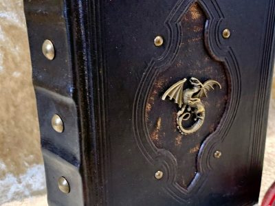 Book of Shadows Dragon Old Antique Tome Book Notebook Journal Diary with deckled A5 parchment Dungeons and Dragons Gift Witchcraft - Image 3