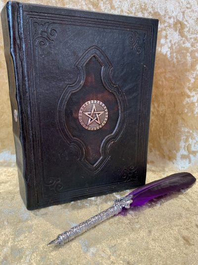 BOS Book of Shadows Spell Book Antique Grimoire Tome Notebook Journal with Deckled A5 Parchment for witchcraft or Dungeons and Dragons gifts - Image 5