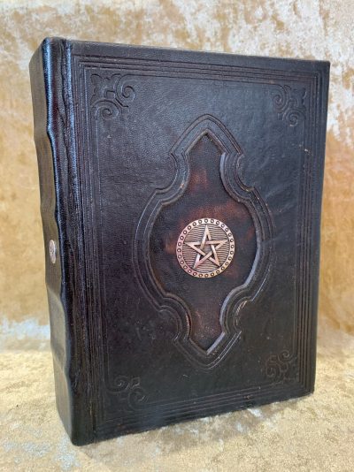 BOS Book of Shadows Spell Book Antique Grimoire Tome Notebook Journal with Deckled A5 Parchment for witchcraft or Dungeons and Dragons gifts - Image 6