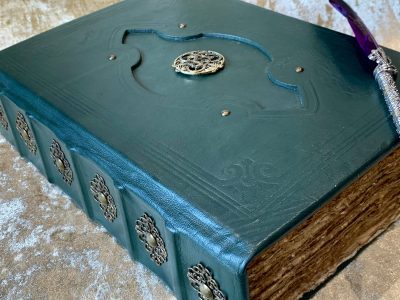 Celtic Knot Fantasy old Tome Book Grimoire Blank A4 Notebook Journal Diary with deckled parchment Dungeons and Dragons gift