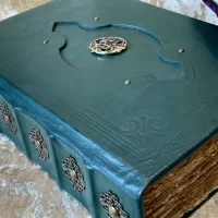 Celtic Knot Fantasy old Tome Book Grimoire Blank A4 Notebook Journal Diary with deckled parchment Dungeons and Dragons gift