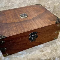 Chest Dungeons and Dragons Chest with metal Celtic Knot RPG box and DnD Dice Box