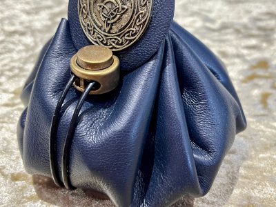 Dice Bag Celtic Wicca Dungeons and Dragons Fantasy Leather Regular - DnD Dicebag Coin Pouch LARP Bag Dungeon Gifts RPG Gift Props - Image 2