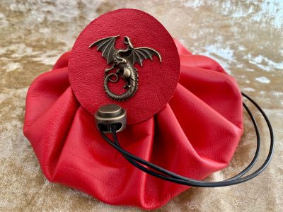 Dice Bag Dungeons and Dragons Leather Regular Dice Bag DnD Dicebag Coin Pouch LARP Bag for DnD Gifts RPG Gift Props larping