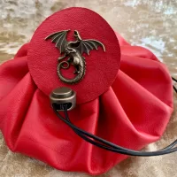 Dice Bag Dungeons and Dragons Leather Regular Dice Bag DnD Dicebag Coin Pouch LARP Bag for DnD Gifts RPG Gift Props larping