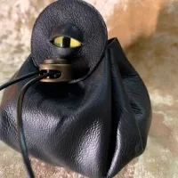 Dice Bag Dungeons and Dragons Leather Regular - DnD Dicebag Coin Pouch LARP Bag Dungeon Gifts RPG Gift Props