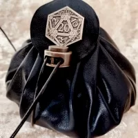 Dice Bag Dungeons and Dragons Leather Regular - DnD Dicebag Coin Pouch LARP Bag Dungeon Gifts RPG Gift Props
