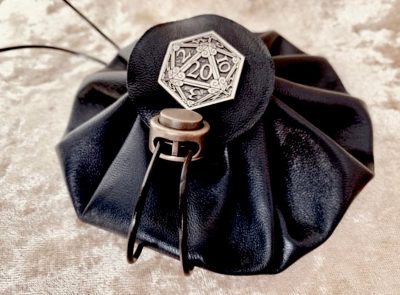 Dice Bag Dungeons and Dragons Leather Regular - DnD Dicebag Coin Pouch LARP Bag Dungeon Gifts RPG Gift Props - Image 2
