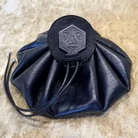 Dice Bag Dungeons and Dragons Leather Regular - DnD Dicebag Coin Pouch LARP Bag Dungeon Gifts RPG Gift Props