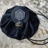 Dice Bag Dungeons and Dragons Leather Regular - DnD Dicebag Coin Pouch LARP Bag Dungeon Gifts RPG Gift Props