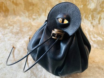 Dice Bag Dungeons and Dragons Leather Regular - DnD Dicebag Coin Pouch LARP Bag Dungeon Gifts RPG Gift Props