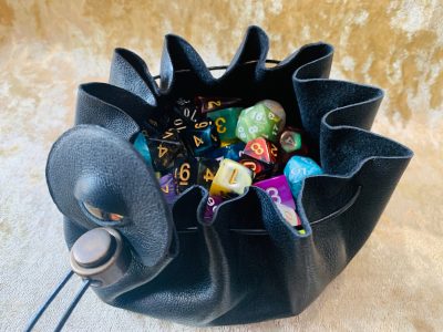 Dice Bag Dungeons and Dragons Leather Regular - DnD Dicebag Coin Pouch LARP Bag Dungeon Gifts RPG Gift Props - Image 2