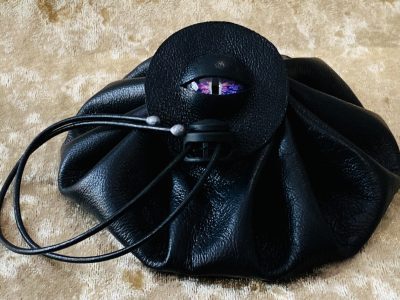 Dice Bag Dungeons and Dragons Leather Regular - DnD Dicebag Coin Pouch LARP Bag Dungeon Vegan RPG Gift - Image 3