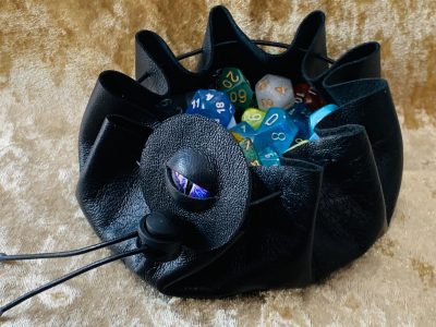 Dice Bag Dungeons and Dragons Leather Regular - DnD Dicebag Coin Pouch LARP Bag Dungeon Vegan RPG Gift - Image 4