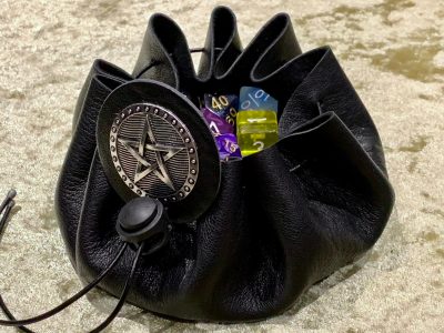 Dice Bag Pentacle Wicca Dungeons and Dragons Fantasy Leather Regular - DnD Dicebag Coin Pouch LARP Bag Dungeon Gifts RPG Gift Props - Image 4