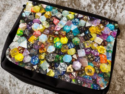 Dice Hoarder Messenger Bag Dungeons and Dragons. Fantasy rpg Bag LARGE Dnd shoulder Messenger Bag for Gifts RPG Pathfinder Christmas Gifts