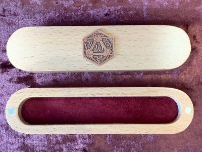 Dice Vault Dungeons and Dragons Leather - DnD Dice Vault with Rose Gold D20 Coin. Dungeon Gifts RPG Gift - Image 3