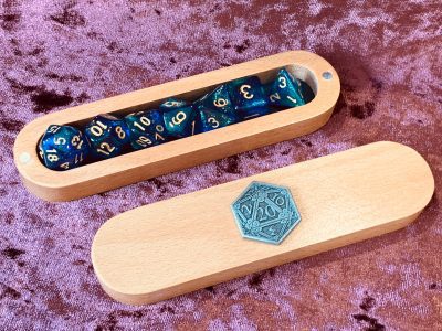 Dice Vault Dungeons and Dragons Leather - DnD Dice Vault with Silver D20 Coin. Dungeon Gifts RPG Gift - Image 4