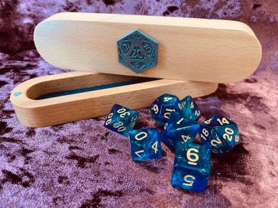 Dice Vault Dungeons and Dragons Leather - DnD Dice Vault with Silver D20 Coin. Dungeon Gifts RPG Gift - Image 5