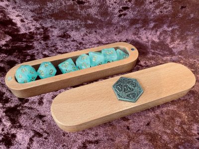 Dice Vault Dungeons and Dragons Leather - DnD Dice Vault with Silver D20 Coin. Dungeon Gifts RPG Gift - Image 6