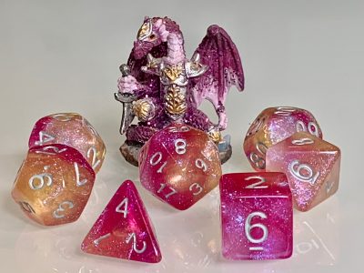 Polyhedral Dice for RPG Dragon heart Dice for Dungeons and Dragons