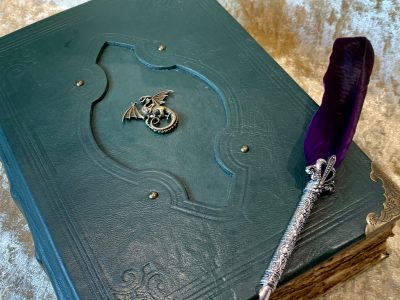 Dragon Leather Notebook old Tome Book Grimoire Blank A4 Notebook Journal Diary with deckled parchment Dungeons and Dragons Christmas Gift