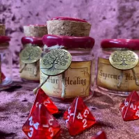 Dungeons and Dragons - 5e 4 set Healing Potions Gift for RPG Props games magic gifts potion bottles - DnD DnD 5e