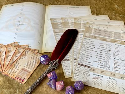 Dungeons and Dragons Character Sheets and Game Reference Cards - NEW AND IMPROVED (Pack of 5 each) for DnD and DnD5e 5th Edition A5 Booklet