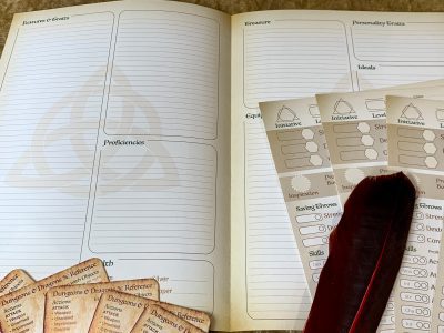 Dungeons and Dragons Character Sheets and Game Reference Cards - NEW AND IMPROVED (Pack of 5 each) for DnD and DnD5e 5th Edition A5 Booklet - Image 5