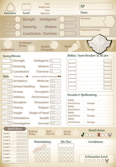Dungeons and Dragons Character Sheets and Game Reference Cards - NEW AND IMPROVED (Pack of 5 each) for DnD and DnD5e 5th Edition A5 Booklet - Image 6