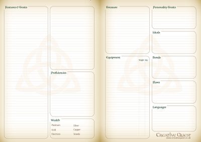 Dungeons and Dragons Character Sheets and Game Reference Cards - NEW AND IMPROVED (Pack of 5 each) for DnD and DnD5e 5th Edition A5 Booklet - Image 7