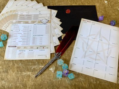 Character Sheets for DnD5e 5 Edition Dungeons and Dragons DnD