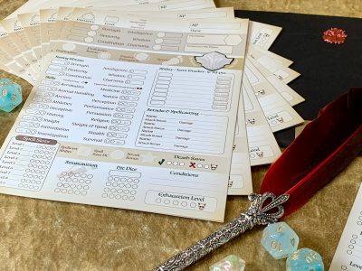 Dungeons and Dragons Character Sheets NEW AND IMPROVED (Pack of 10) for DnD and DnD5e 5th Edition A5 Booklet - Image 2