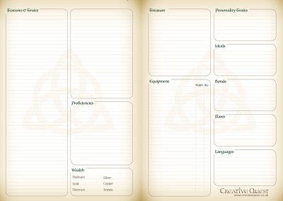 Dungeons and Dragons Character Sheets NEW AND IMPROVED (Pack of 10) for DnD and DnD5e 5th Edition A5 Booklet - Image 6