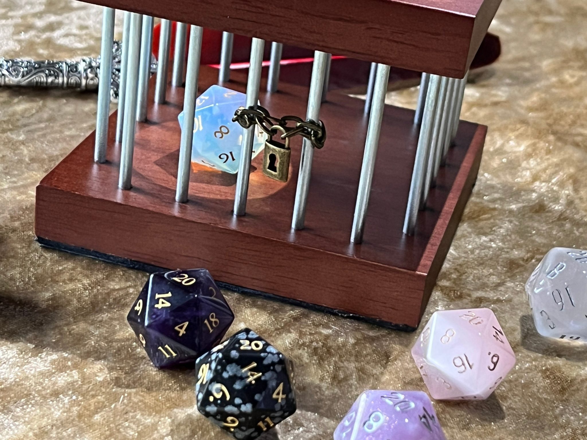 Dungeons and Dragons Hardwood Dice Jail DnD Handmade Pathfinder Wooden